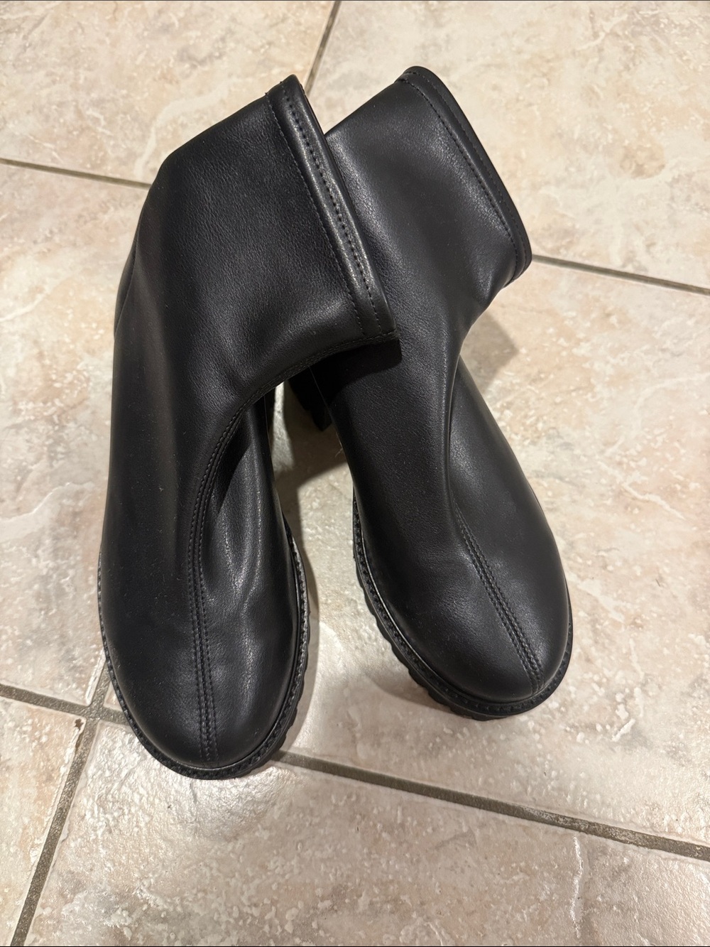 Frame Denim Women's Black Leather Ankle Booties